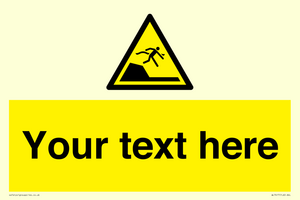 Custom Warning sudden drop in swimming or leisure pools